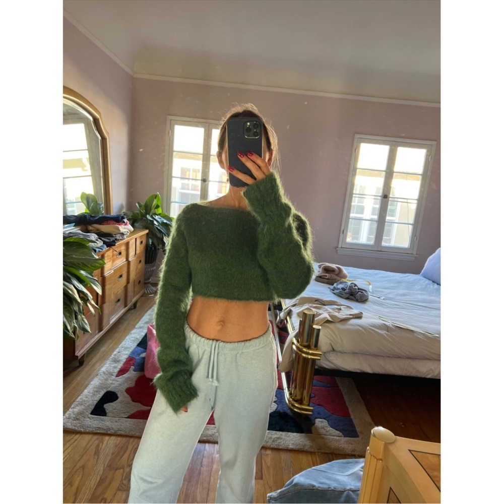 NWT MARNI mohair fuzzy crop sweater knit